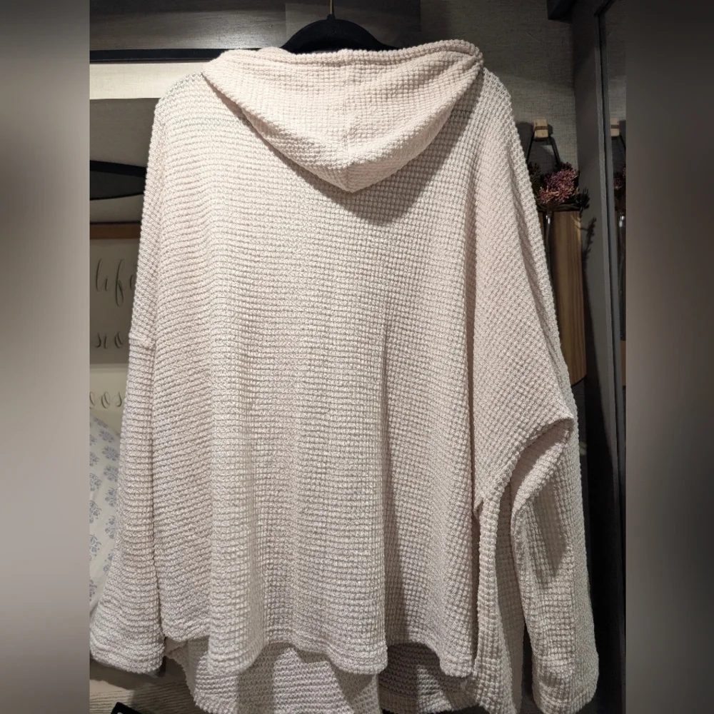 CAUGHT YOU LOOKIN SIDE SLIT THERMAL ZIP UP - Picture 2 of 8